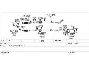 MTS C250300005436 išmetimo sistema 
 Išmetimo sistema -> Išmetimo sistema, visa