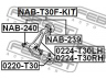 FEBEST NAB-T30F-KIT valdymo svirties/išilginių svirčių įvorė 
 Ašies montavimas/vairavimo mechanizmas/ratai -> Valdymo svirtis/pasukamosios svirties sujungimas -> Montavimas/sutvirtinimas
54500-8H310, 54501-8H310