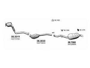 ASSO ART0372 išmetimo sistema 
 Išmetimo sistema -> Išmetimo sistema, visa