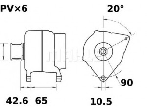 MAHLE ORIGINAL MG 408 kintamosios srovės generatorius 
 Elektros įranga -> Kint. sr. generatorius/dalys -> Kintamosios srovės generatorius
96 076 412, 96 113 668, 96 133 668