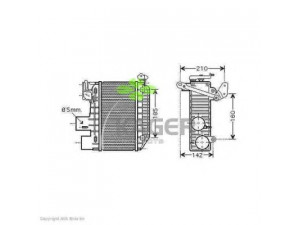 KAGER 31-3931 tarpinis suslėgto oro aušintuvas, kompresorius 
 Variklis -> Oro tiekimas -> Įkrovos agregatas (turbo/superįkrova) -> Tarpinis suslėgto oro aušintuvas
1794027010