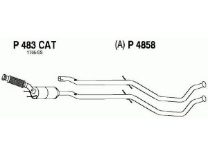 FENNO P483CAT katalizatoriaus keitiklis 
 Išmetimo sistema -> Katalizatoriaus keitiklis
1705-SS