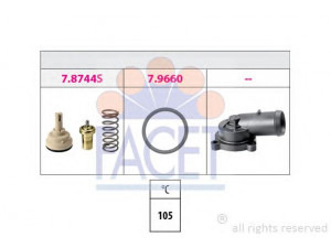 FACET 7.8744K termostatas, aušinimo skystis 
 Aušinimo sistema -> Termostatas/tarpiklis -> Thermostat