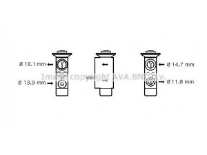 AVA QUALITY COOLING BW1085 išsiplėtimo vožtuvas, oro kondicionavimas 
 Oro kondicionavimas -> Vožtuvai
3452759, 64116904437, 64116981100