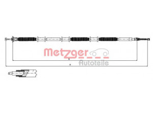 METZGER 12.0734 trosas, stovėjimo stabdys 
 Stabdžių sistema -> Valdymo svirtys/trosai
51796639