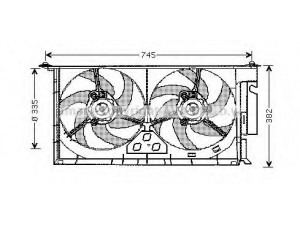 AVA QUALITY COOLING PE7537 ventiliatorius, radiatoriaus 
 Aušinimo sistema -> Oro aušinimas
1250F0, 125474, 1308P4, 1250F0