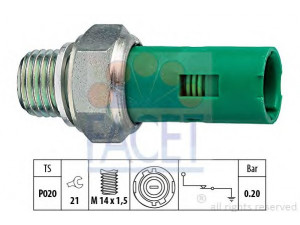 FACET 7.0131 alyvos slėgio jungiklis 
 Variklis -> Variklio elektra
25240-00Q0H, 25240-00QAD, 25240-BN700