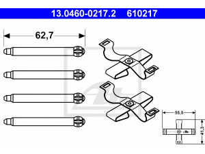 ATE 13.0460-0217.2 priedų komplektas, diskinių stabdžių trinkelės 
 Stabdžių sistema -> Diskinis stabdys -> Stabdžių dalys/priedai
44 67 098