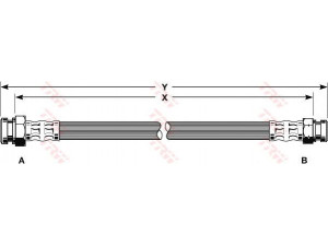TRW PHA115 stabdžių žarnelė 
 Stabdžių sistema -> Stabdžių žarnelės
MB058509, MB058593, MB058598, MB238161