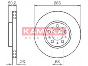 KAMOKA 1032326 stabdžių diskas 
 Dviratė transporto priemonės -> Stabdžių sistema -> Stabdžių diskai / priedai
272403