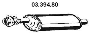 EBERSPÄCHER 03.394.80 vidurinis duslintuvas 
 Išmetimo sistema -> Duslintuvas
13 130 60080, 1726.A2, 1726.A3