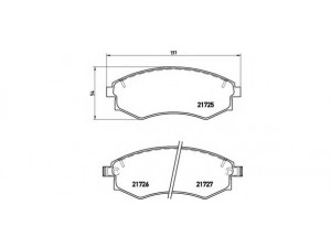 BREMBO P 30 022 stabdžių trinkelių rinkinys, diskinis stabdys 
 Techninės priežiūros dalys -> Papildomas remontas
410603C490, 4106048R91, 5810128A00