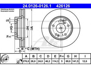 ATE 24.0126-0126.1 stabdžių diskas 
 Stabdžių sistema -> Diskinis stabdys -> Stabdžių diskas
51712-3B000