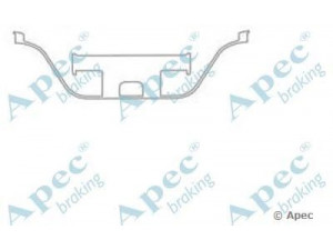 APEC braking KIT501 priedų komplektas, stabdžių trinkelė 
 Stabdžių sistema -> Būgninis stabdys -> Dalys/priedai
