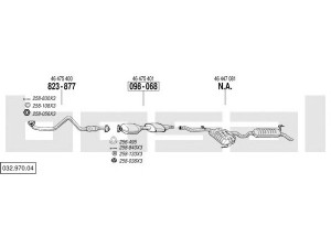 BOSAL 032.970.04 išmetimo sistema 
 Išmetimo sistema -> Išmetimo sistema, visa