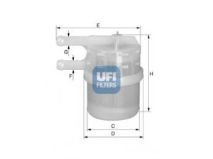 UFI 31.020.00 kuro filtras 
 Techninės priežiūros dalys -> Papildomas remontas
MB433774, PW502632