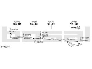 BOSAL 088.185.50 išmetimo sistema 
 Išmetimo sistema -> Išmetimo sistema, visa