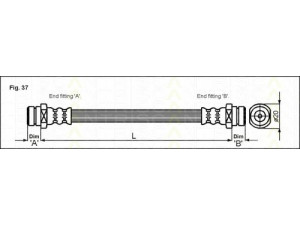 TRISCAN 8150 43201 stabdžių žarnelė 
 Stabdžių sistema -> Stabdžių žarnelės
58737-22000, 58737-22100, 5873722001