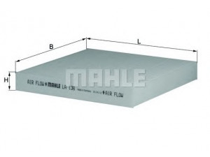 MAHLE ORIGINAL LA 136 filtras, salono oras 
 Šildymas / vėdinimas -> Oro filtras, keleivio vieta
7701048748, 7701206528