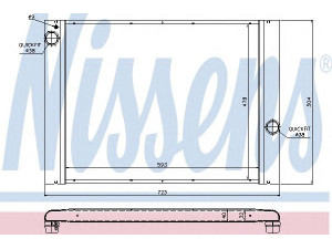 NISSENS 60764 radiatorius, variklio aušinimas 
 Aušinimo sistema -> Radiatorius/alyvos aušintuvas -> Radiatorius/dalys
1711.7.519.210, 1711.7.532.770