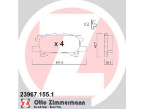 ZIMMERMANN 23967.155.1 stabdžių trinkelių rinkinys, diskinis stabdys 
 Techninės priežiūros dalys -> Papildomas remontas
0446648040, 0446648090