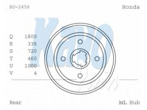 KAVO PARTS BD-2458 stabdžių būgnas 
 Stabdžių sistema -> Būgninis stabdys -> Stabdžių būgnas
42610SA0000, 42610SA0010, 42610SA0020