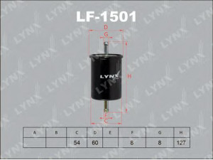 LYNXauto LF-1501 kuro filtras 
 Techninės priežiūros dalys -> Papildomas remontas
13 71 1 256 492, 23300-87402-LOC