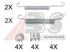 A.B.S. 0893Q priedų komplektas, stovėjimo stabdžių trinkelės 
 Stabdžių sistema -> Rankinis stabdys