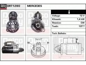 DELCO REMY DRT1280 starteris 
 Elektros įranga -> Starterio sistema -> Starteris