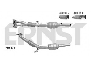 ERNST 759106 katalizatoriaus keitiklis 
 Išmetimo sistema -> Katalizatoriaus keitiklis
1K0 254 505 RX, 1K0 254 509 KX