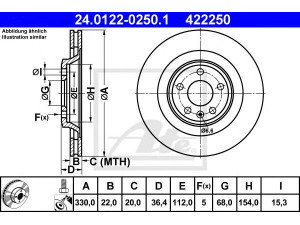 ATE 24.0122-0250.1 stabdžių diskas 
 Dviratė transporto priemonės -> Stabdžių sistema -> Stabdžių diskai / priedai
8K0 615 601 C