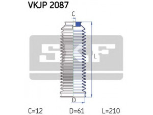 SKF VKJP 2087 gofruotoji membrana, vairavimas 
 Vairavimas -> Gofruotoji membrana/sandarinimai
36020094, 9947921