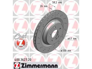 ZIMMERMANN 400.3627.20 stabdžių diskas 
 Dviratė transporto priemonės -> Stabdžių sistema -> Stabdžių diskai / priedai
230 423 0912, 230 423 1612