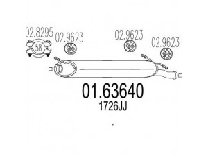 MTS 01.63640 galinis duslintuvas 
 Išmetimo sistema -> Duslintuvas
1726JJ
