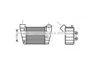 AVA QUALITY COOLING AI4283 tarpinis suslėgto oro aušintuvas, kompresorius 
 Variklis -> Oro tiekimas -> Įkrovos agregatas (turbo/superįkrova) -> Tarpinis suslėgto oro aušintuvas
8L9145806B, 8L9145806B