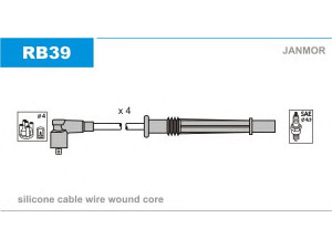 JANMOR RB39 uždegimo laido komplektas 
 Kibirkšties / kaitinamasis uždegimas -> Uždegimo laidai/jungtys
24488-00QAA, 82 00 575 895