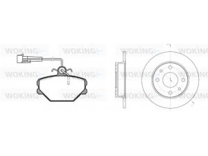 WOKING 83643.00 stabdžių rinkinys, diskiniai stabdžiai 
 Stabdžių sistema -> Diskinis stabdys -> Stabdžių remonto rinkinys
0060805117, 0060811879, 46403960