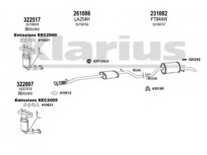 KLARIUS 510257E išmetimo sistema 
 Išmetimo sistema -> Išmetimo sistema, visa