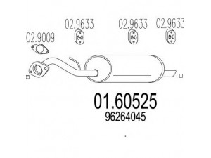 MTS 01.60525 galinis duslintuvas 
 Išmetimo sistema -> Duslintuvas
96264045
