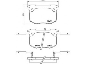 HELLA 8DB 355 018-901 stabdžių trinkelių rinkinys, diskinis stabdys 
 Techninės priežiūros dalys -> Papildomas remontas
424514, 425021, 425023, 425025