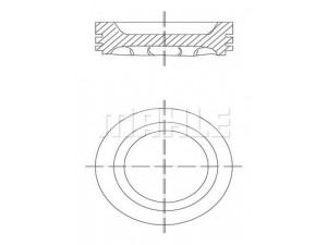 MAHLE ORIGINAL 031 88 01 stūmoklis 
 Variklis -> Cilindrai/stūmokliai