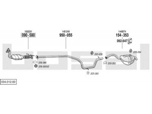 BOSAL 034.012.60 išmetimo sistema 
 Išmetimo sistema -> Išmetimo sistema, visa