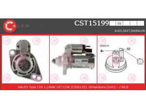 CASCO CST15199GS starteris 
 Elektros įranga -> Starterio sistema -> Starteris
02Z911023E, 02Z911023G