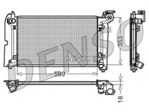 DENSO DRM50011 radiatorius, variklio aušinimas 
 Aušinimo sistema -> Radiatorius/alyvos aušintuvas -> Radiatorius/dalys
164000D220