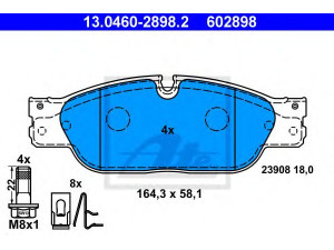 ATE 13.0460-2898.2 stabdžių trinkelių rinkinys, diskinis stabdys 
 Techninės priežiūros dalys -> Papildomas remontas
C2C 23786, XR8 30139, XR8 37417