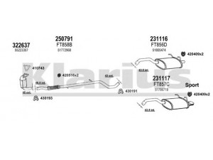 KLARIUS 330980E išmetimo sistema 
 Išmetimo sistema -> Išmetimo sistema, visa