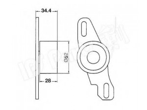 IPS Parts ITB-6802 įtempiklis, paskirstymo diržas 
 Diržinė pavara -> Paskirstymo diržas/komplektas -> Dirželio įtempiklis (įtempimo blokas)
12810-53A00