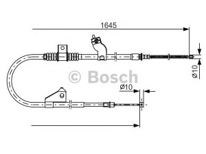 BOSCH 1 987 482 275 trosas, stovėjimo stabdys 
 Stabdžių sistema -> Valdymo svirtys/trosai
4746 33, 4820A103, 4746 33