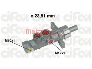 METZGER 202-358 pagrindinis cilindras, stabdžiai 
 Stabdžių sistema -> Pagrindinis stabdžių cilindras
4601F6, 4601F6