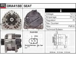 DELCO REMY DRA4188 kintamosios srovės generatorius 
 Elektros įranga -> Kint. sr. generatorius/dalys -> Kintamosios srovės generatorius
03D903025D